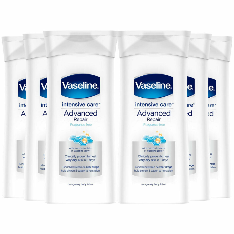 Vaseline Intensive Care Body Lotion, Advanced Repair, 6 Pack