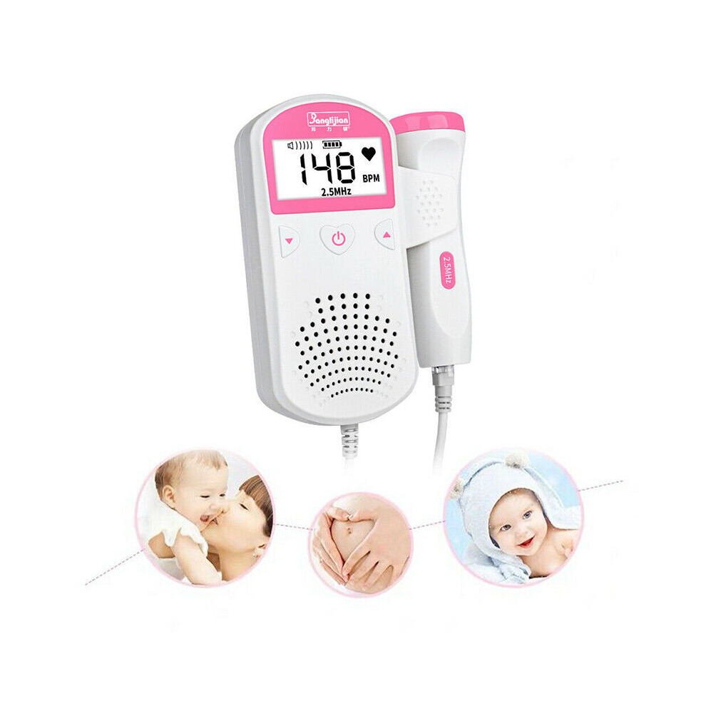 Baby LCD Ultrasonic Detector Fetal Doppler Prenatal Heart Rate Heart-beat Monitor Listen To Your Unborn Baby's Heartbeat