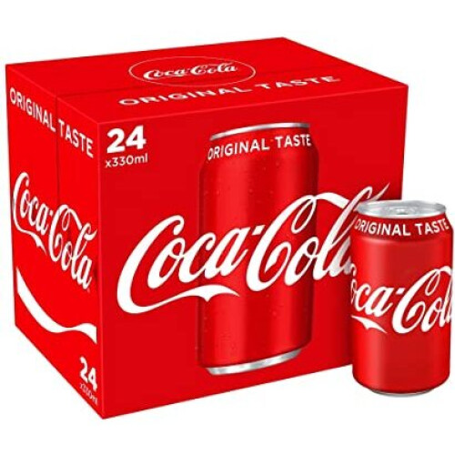Coca Cola Coca-Cola Cans 330ml (24 Pack) - Classic Soft Drink, Ice-Cold Refreshment | Product Code: coca cola