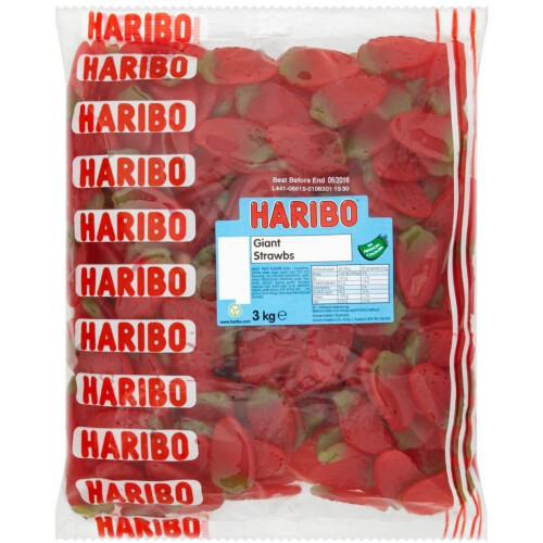 Haribo Haribo Giant Strawbs 3kg