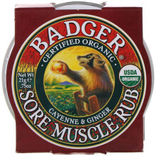 Badger, Massagem Orgânica para Músculos Inflamados, Pimenta e Gengibre, 0,75 oz (21 g)