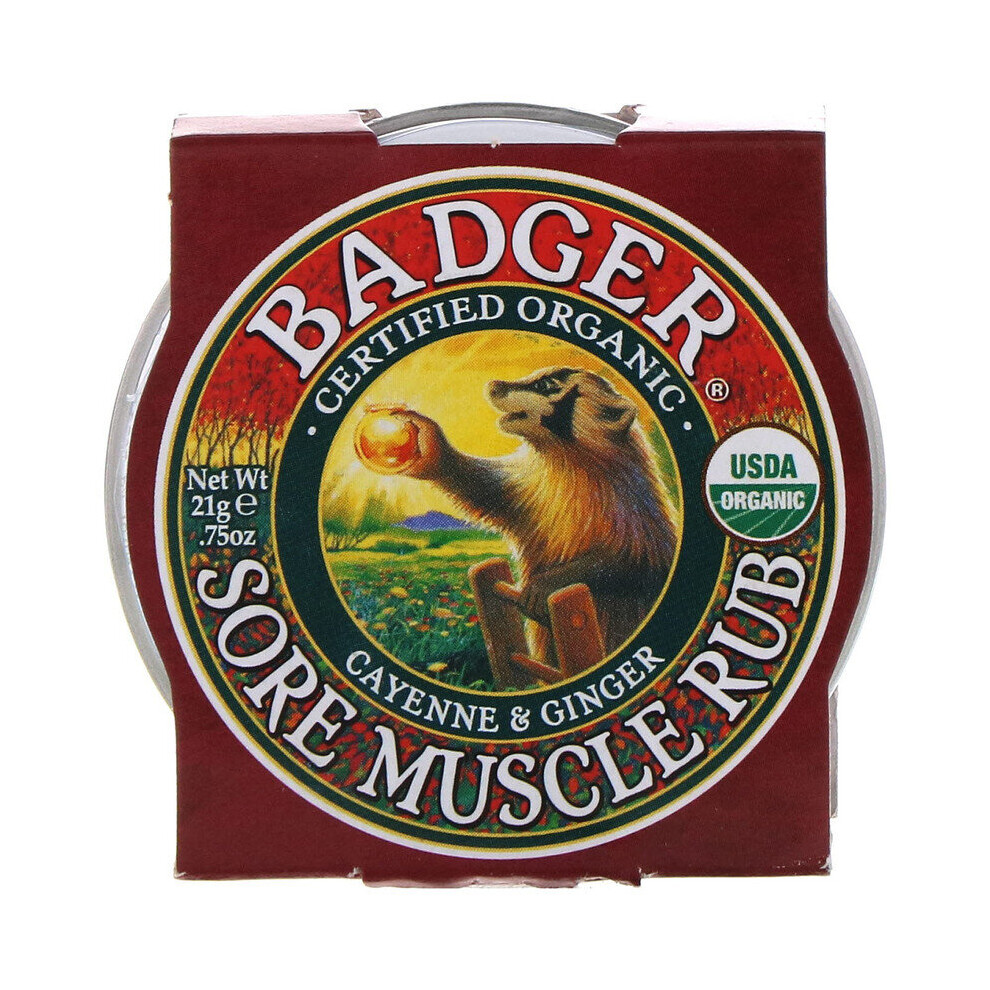 Badger Company , Sore Muscle Rub, Cayenne & Ginger, 21G