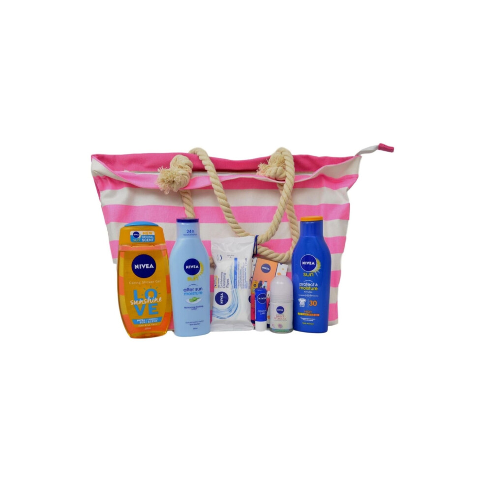 Nivea Sun Beach Must Haves - Sun Spf30 200Ml, After Sun, Cleanse, Balm, Shoer, Deo