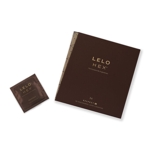 LELO LELO HEX Respect XL Condoms w. Unique Hexagonal Structure (36 condoms) 1
