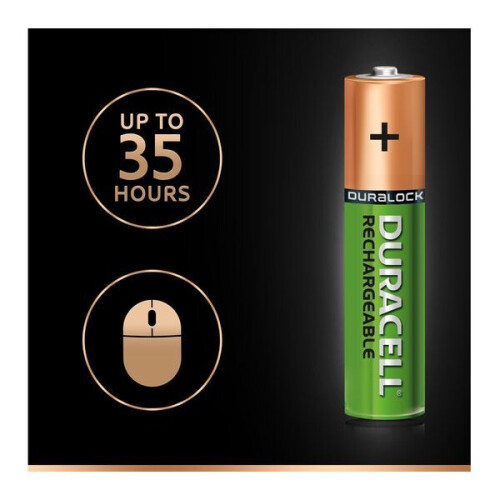 Duracell 4pk Duracell AAA Size 750mAh Rechargeable Batteries 1