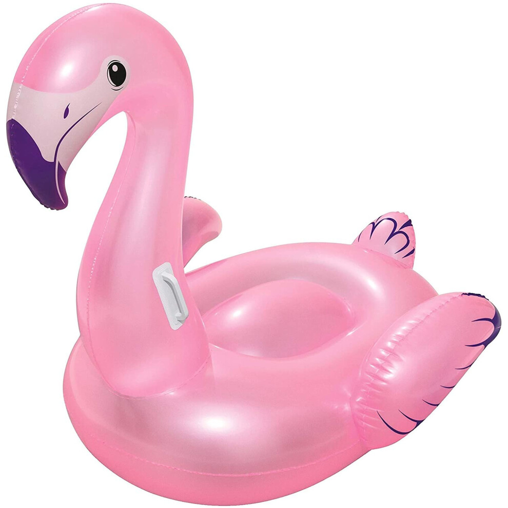 Bestway 41122-19 Inflatable Flamingo Pool Ride-On Toy, Pink, Medium