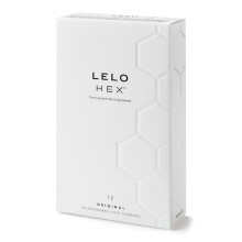 LELO HEX Condoms Re-Engineered - Ultra-Thin Extra Pleasure, 12 Pack (2044)