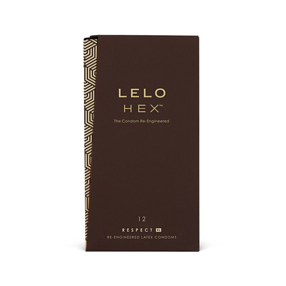 LELO HEX Respect XL Condoms w. Unique Hexagonal Structure (12 condoms)