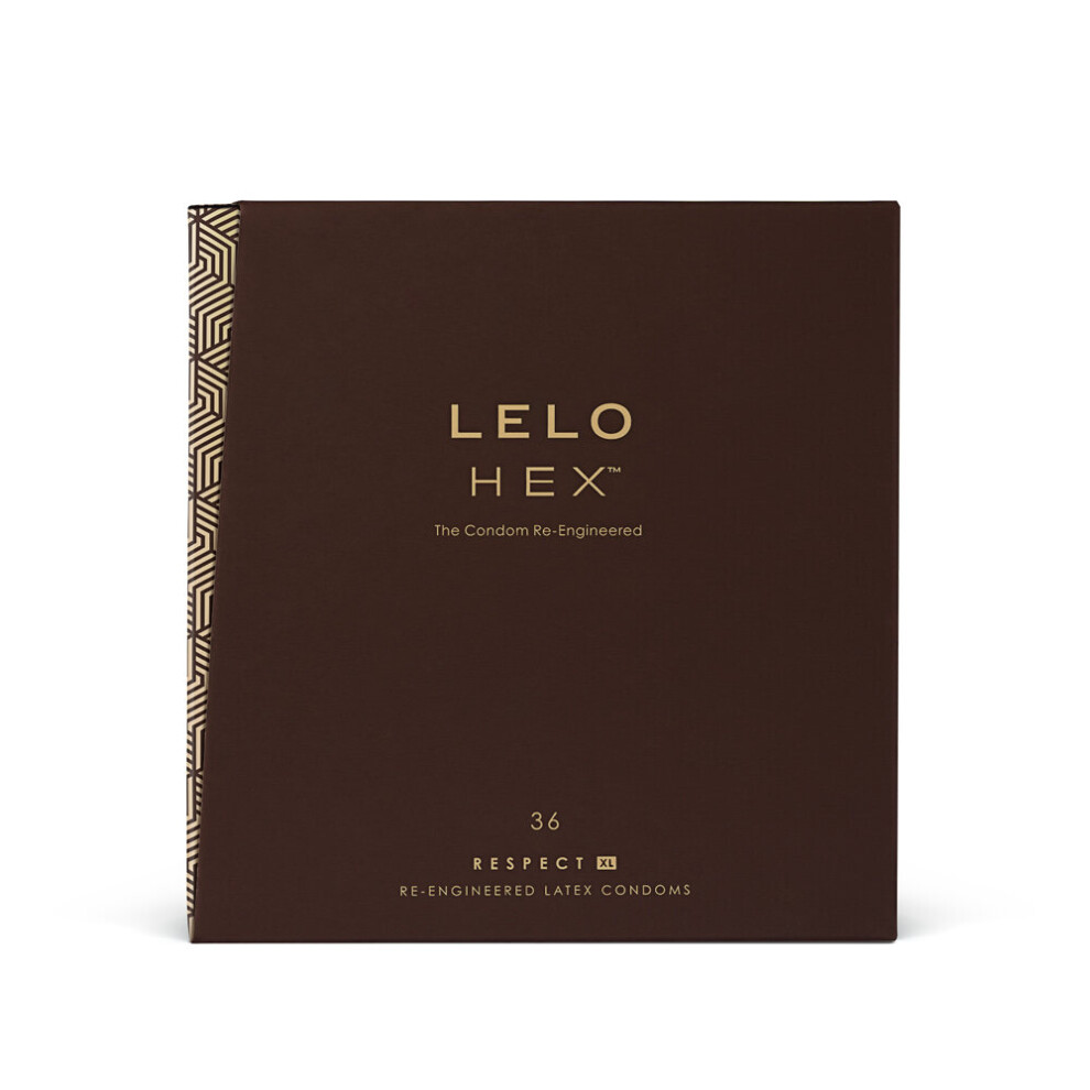 LELO HEX Respect XL Condoms w. Unique Hexagonal Structure (36 condoms)