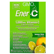 Ener-C, Vitamin C, Multivitamin-Trinkmischung, Zitrone-Limette, 1.000 mg, 30 Packungen, 0,3 oz (9,56 g) Jeder