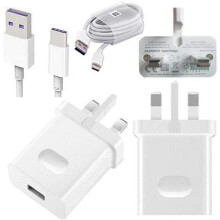Huawei Super Charge 4.5A Mains Charger Adapter and Genuine 5A Type C USB Cable (Non Retail Packing)