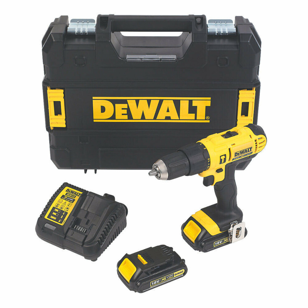 DeWalt XR 18V 1.3AH Li-Ion Combi Drill 2 Batteries DCD776S2T-GB