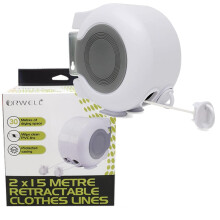 Orwell Retractable Reel Outdoor Double Clothes Washing Line 2 x 15m Lines
