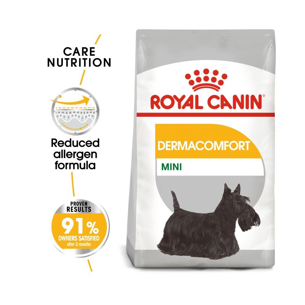 (3kg bag) Adult Dry Dog Food Mini Breed Dermacomfort Royal Canin