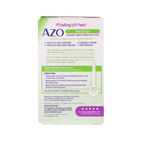 AZO, Test Strips, Urinary Tract Infection Test, 3 Self-Testing Strips 2