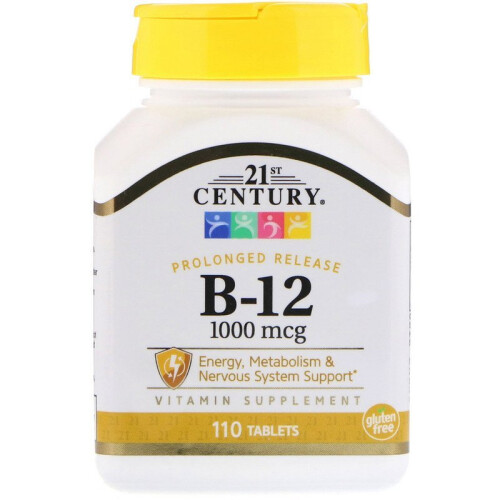 21st Century, B-12, Prolonged Release, 1,000 mcg, 110 Tabletúr