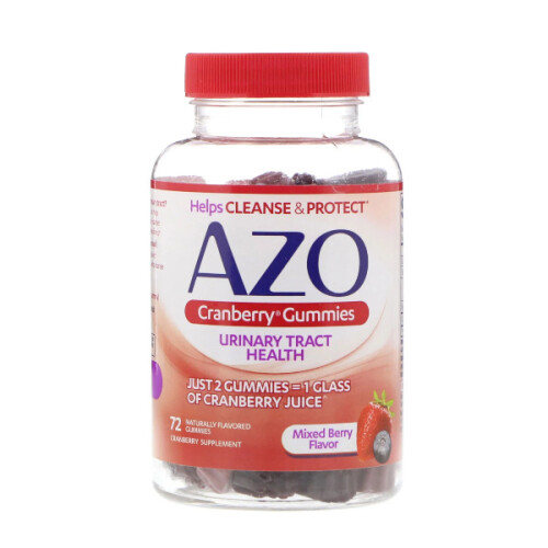 Azo, Gomas de Cranberry, Berrylicious, 72 Gomas
