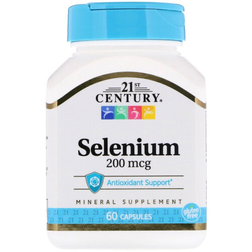 21st Century, Sélénium, 200 mcg, 60 Capsules