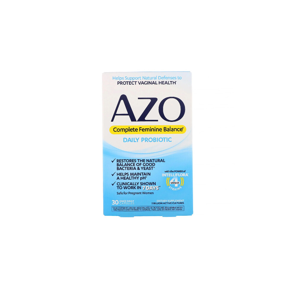Azo , Complete Feminine Balance, Daily Probiotic, 30 Capsules