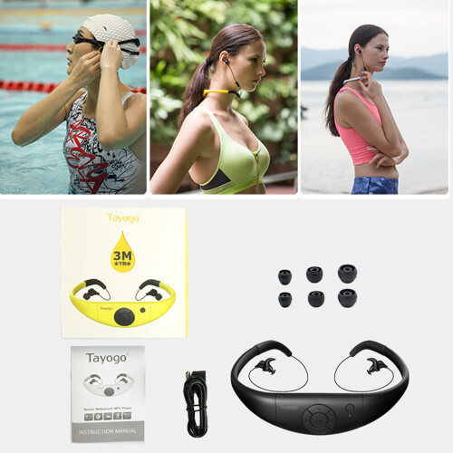 waterproof swimming mp3 player 8GB headphone 2