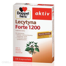 Doppelherz Aktiv Lecytyna Forte 1200 mg, 30 kapsułek – wspiera koncentrację, pamięć i odporność na stres podczas nauki WALMARK