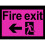 Scan Fire Exit Running Man Arrow Left - PVC 300 x 200mm SCA1506 1