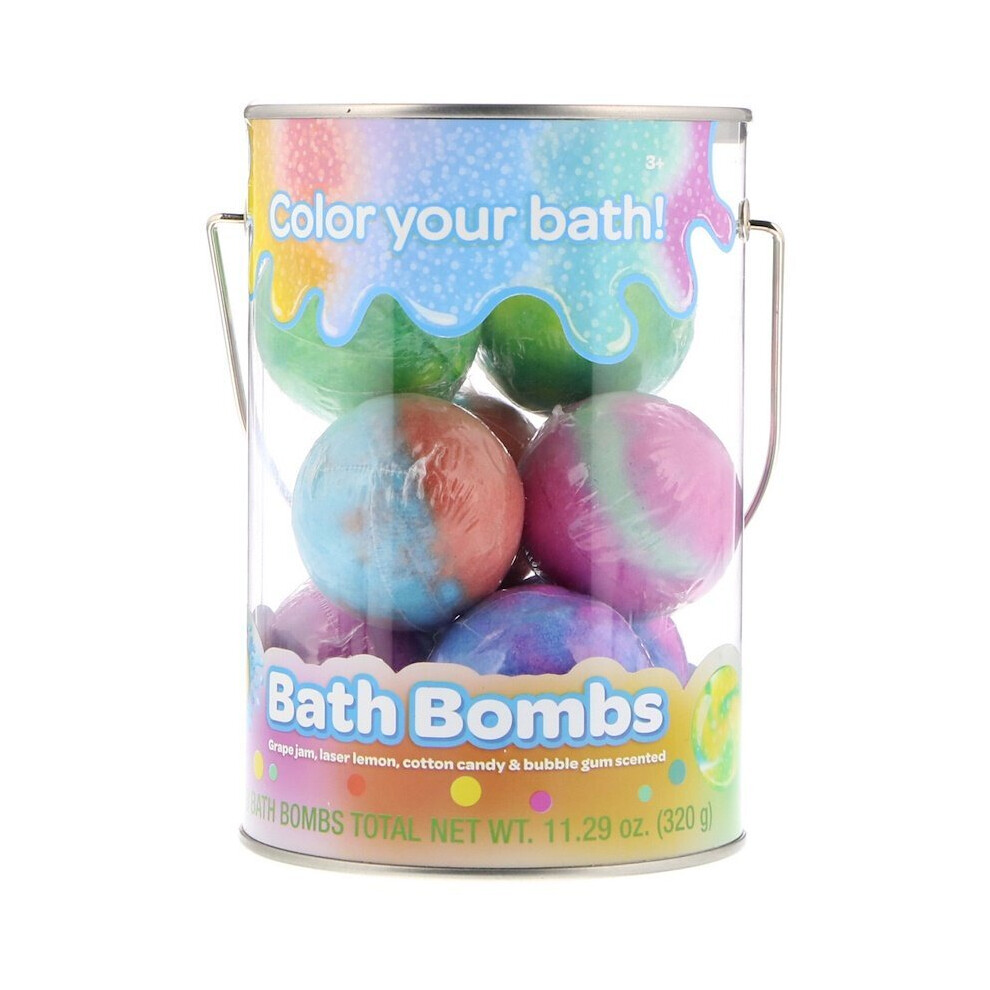 Crayola, 8 Bath Bombs, Laser Lemon, Cotton Candy & Bubble Gum Scented