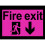 Scan Fire Exit Running Man Arrow Down - PVC 300 x 200mm SCA1503 1