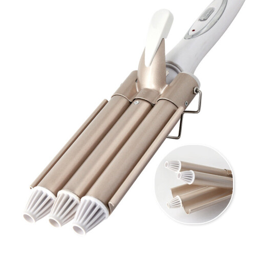 KEMEI Professional Triple Jumbo Barrel Curling Iron Ceramic