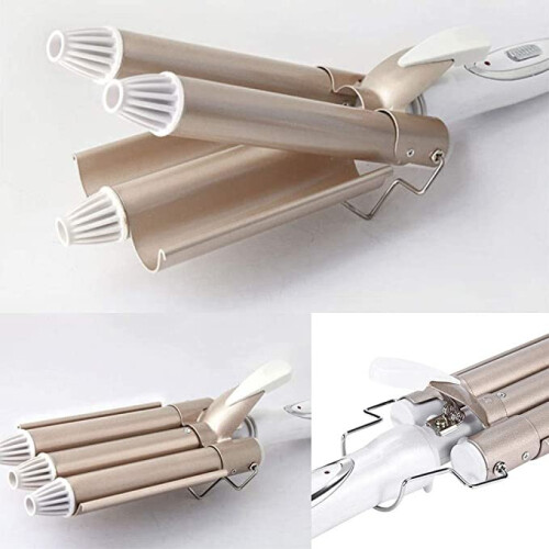 KEMEI Professional Triple Jumbo Barrel Curling Iron Ceramic 1