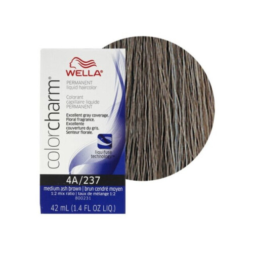 (4A Medium Ash Brown ) Wella Color Charm Permanent Liquid Color | Wella Permanent Hair Dye