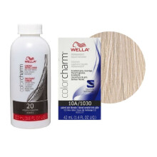 (10A+ Developer (Vol. 20) 3.6oz) Wella Color Charm Permanent Liquid Color | Wella Permanent Hair Dye