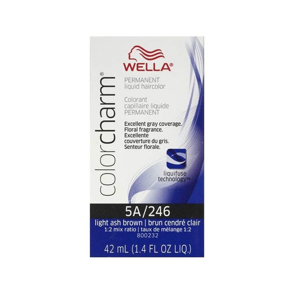 (5A Light Ash Brown ) Wella Color Charm Permanent Liquid Color | Wella Permanent Hair Dye