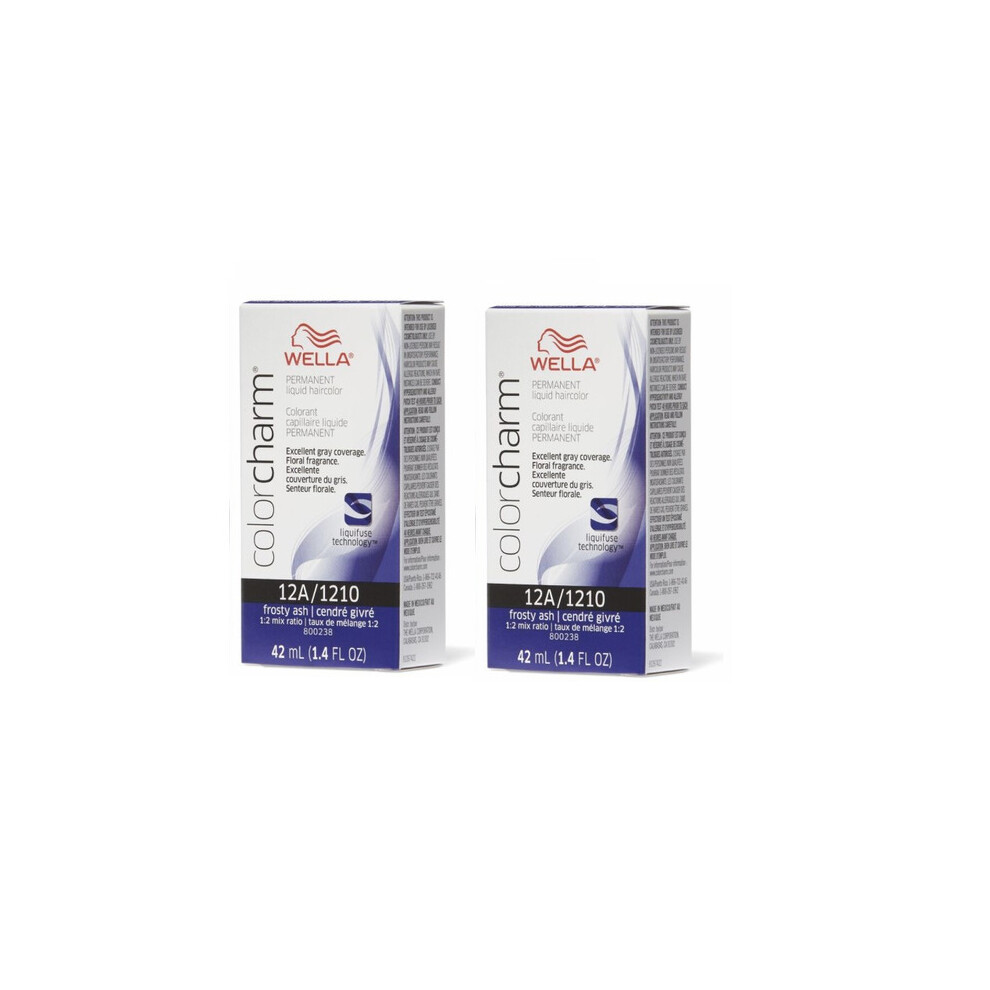 (2Pk 12A Frosty Ash ) Wella Color Charm Permanent Liquid Color | Wella Permanent Hair Dye