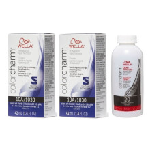(10A+10A+Developer (Vol. 20) 3.6oz) Wella Color Charm Permanent Liquid Color | Wella Permanent Hair Dye