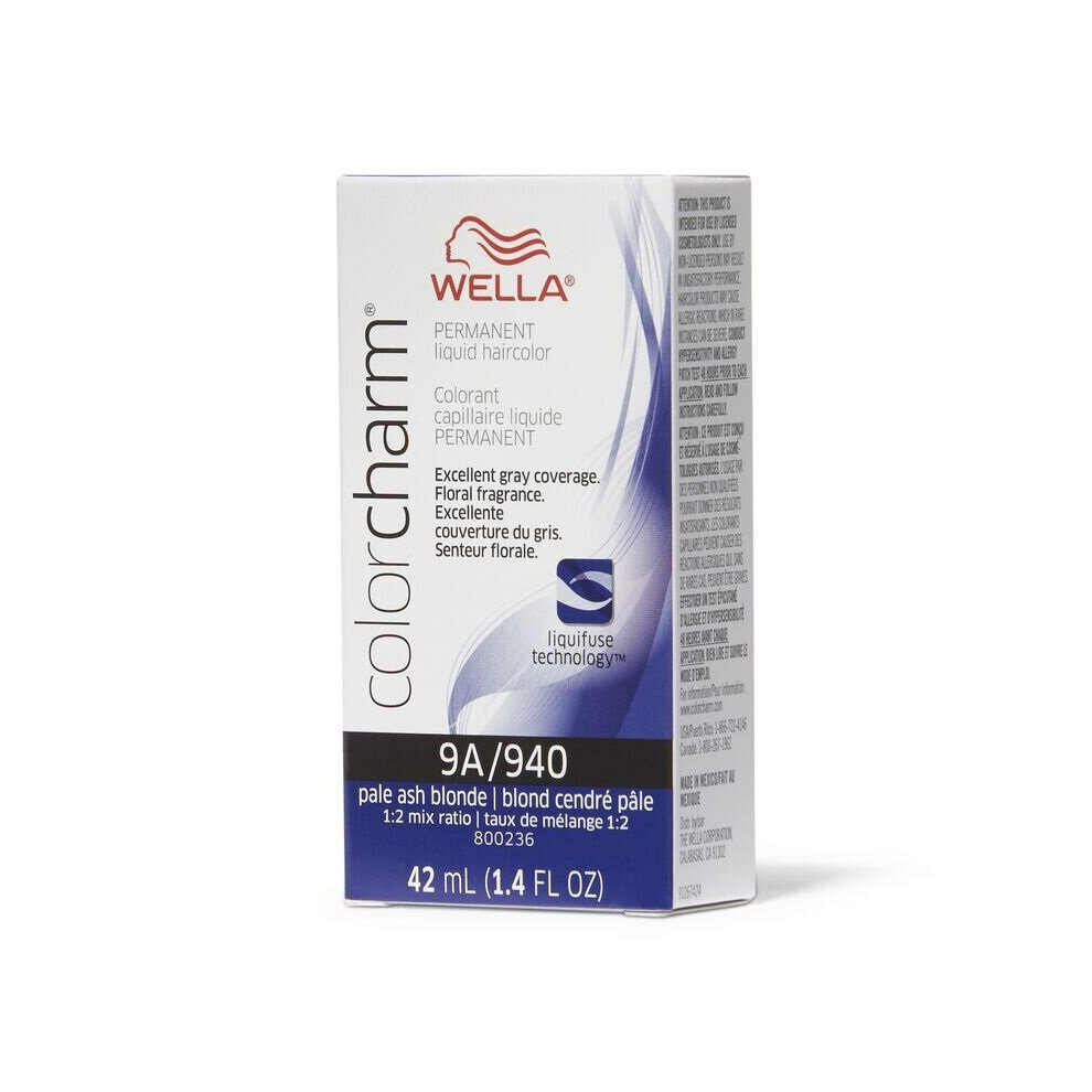 Wella (9A Pale Ash Blonde ) Color Charm Permanent Liquid Color | Permanent Hair Dye Multicoloured