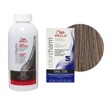 (5AA + Developer (Vol. 20) 3.6oz) Wella Color Charm Permanent Liquid Color | Wella Permanent Hair Dye