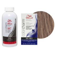 (6A + Developer (Vol. 20) 3.6oz) Wella Color Charm Permanent Liquid Color | Wella Permanent Hair Dye