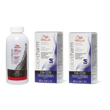 (12A+12A+Developer (Vol. 20) 3.6oz) Wella Color Charm Permanent Liquid Color | Wella Permanent Hair Dye