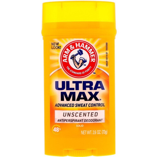 Arm & Hammer UltraMax, Solid Antiperspirant Deodorant, Unscented, 2,6 oz (73 g)
