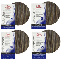 (4Pk 6AA Dark Blonde Intense Ash ) Wella Color Charm Permanent Liquid Color | Wella Permanent Hair Dye