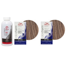 (6A+6A+Developer (Vol. 20) 3.6oz) Wella Color Charm Permanent Liquid Color | Wella Permanent Hair Dye
