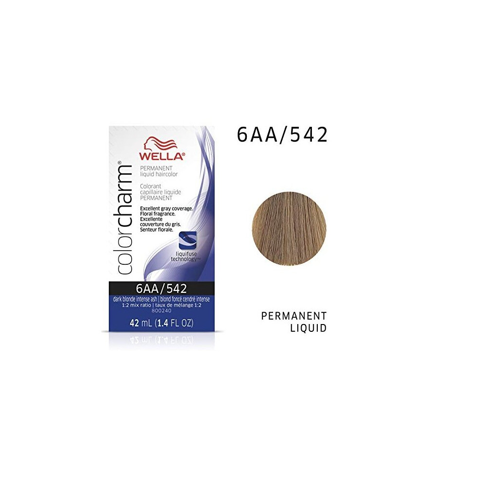 (6AA Dark Blonde Intense Ash ) Wella Color Charm Permanent Liquid Color | Wella Permanent Hair Dye