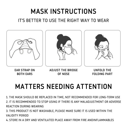 (5 pièces) Masque KN95 FFP2 de protection quotidienne 2