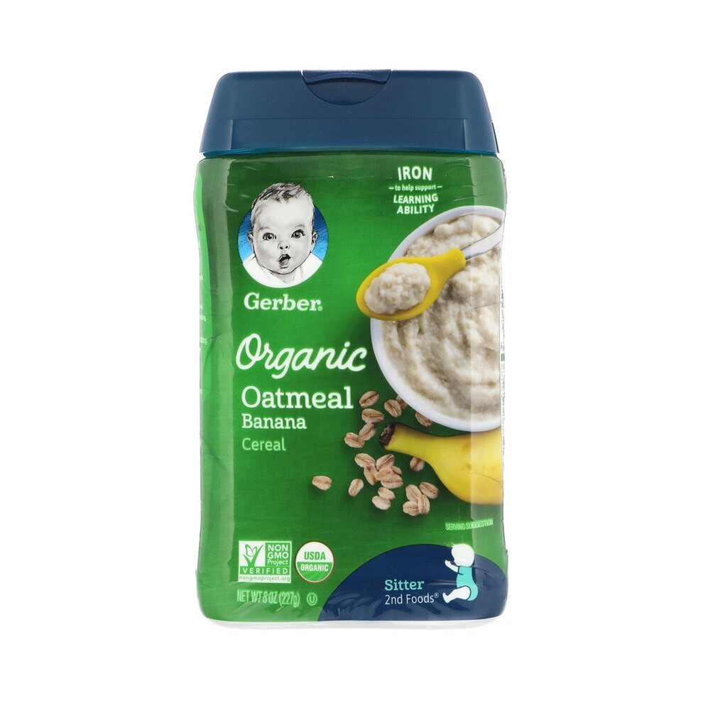 Gerber, Organic Oatmeal Cereal, Banana , 8 oz (227 g)