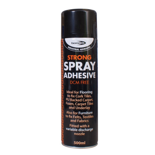 Bond It High Strength Strong Spray Adhesive 500ml Carpet Lino Textiles