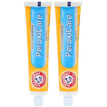 Arm & Hammer, PeroxiCare, Lavar Profundo, Creme Dentifrício Anticárie com Fluoreto, Limão Limão, Pacote Duplo, 6.0 oz (170 g) Cada