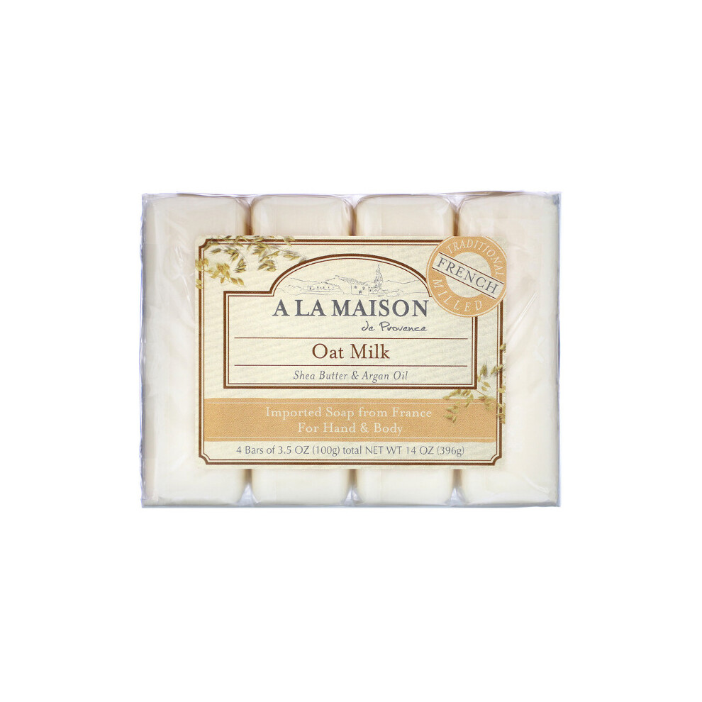 Photos - Shower Gel OZ Racing A La Maison de Provence, Hand & Body Bar Soap, Oat Milk, 4 Bars
