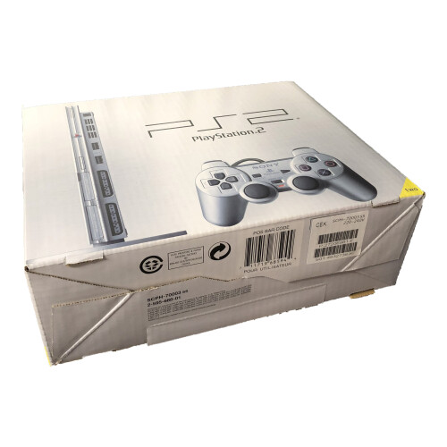 Refurbished Playstation SLIMLINE SONY SATIN SILVER PS2 PLAYSTATION 2 CONSOLE 2