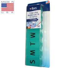 Apex, 7-Tage-Ultra-Bubble-Lok-Pill-Organizer, XL, 1 Pill-Case